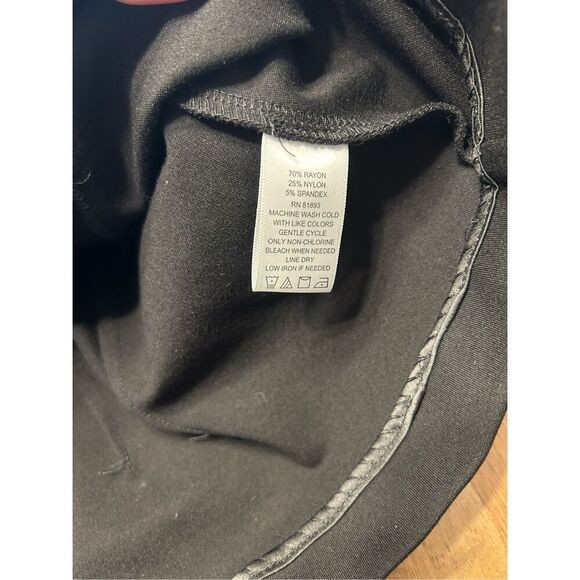 G.I.L.I. Zip Sleeve Milano Ponte Top Black Size 4 - Picture 6 of 8